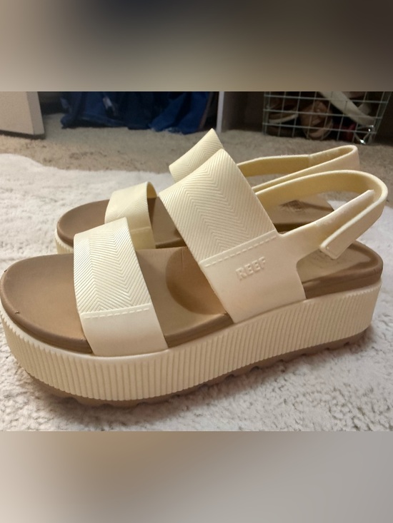 Reef Shoes - Reef Women's Cream Platform Slide Sandals